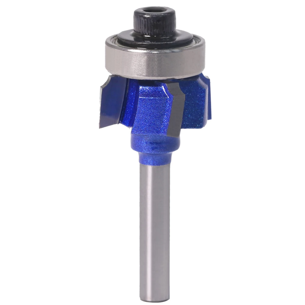 Carbide-Tipped R2 R3 Side Milling Cutter 4-Teeth Router Bit with 6mm Shank for Smooth Edge Trimming in Woodworking Projects