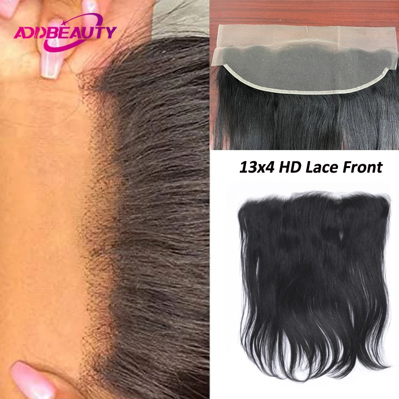 Straight 2x6 HD Lace Closure Human Hair Addbeauty 13x4 13x6 HD Lace Front Brazilian Unproccessed Raw Virgin Human Hair Bundles