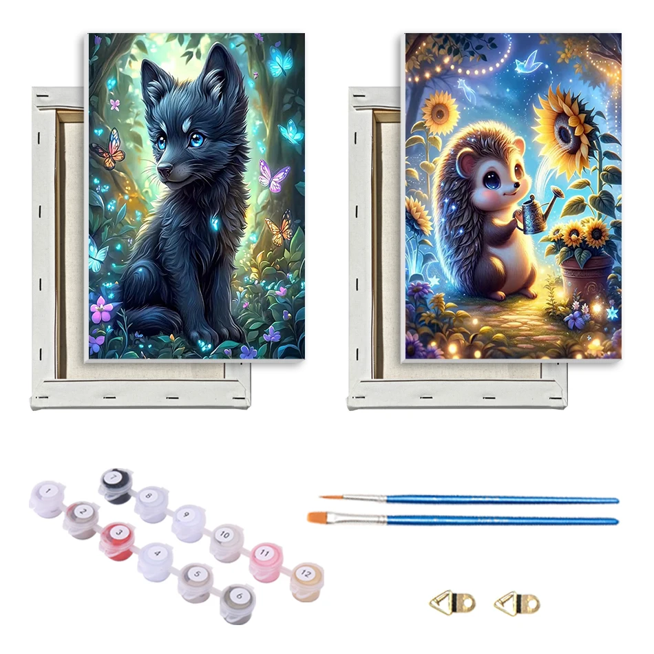 

SDOYUNO Painting Paints By Numbers Easy Draw For Beginner Drawing Animals 20x30cm With Frame Acrylic Paints Canvas Home Decor