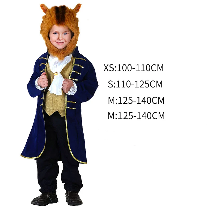 Classic Anime Movies Beauty and The Beast Anime Jacket Robe Halloween Cosplay top regali per feste per ragazzi con fiocchi di parrucche