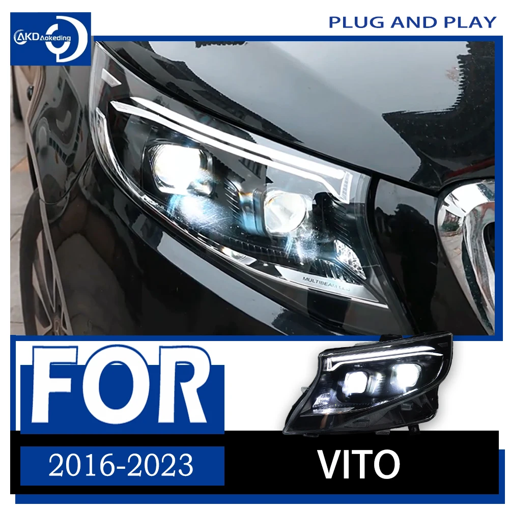 

AKD Car Styling Head Lamp for Benz Vito Headlights 2016-2023 New Vito V260 LED Headlight LED DRL Hid Auto Accessories