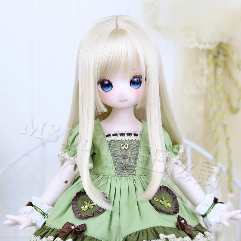 Süße 1/3 1/4 bjd Perücke Hoch temperatur weiche Seide Puppe Perücke japanische Anime Hime Schnitt Frisur Puppe Haar Mdd tf Puppen Zubehör