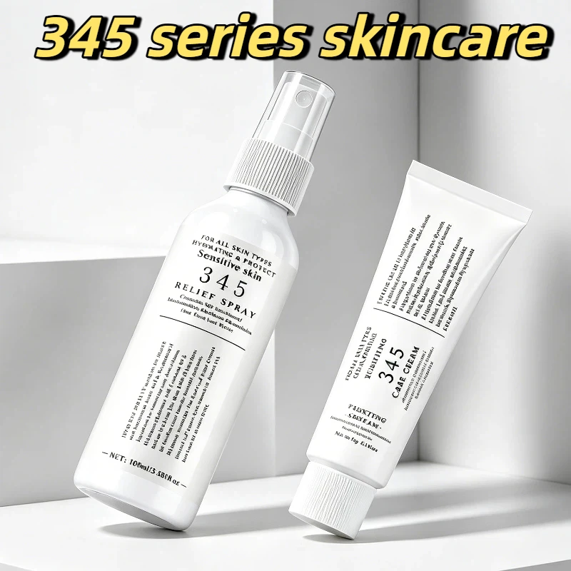 

345 Series Skincare Set Deep Moisturize Eye Cream Sensitive Skin Relief Spray Nourishing Care Cream Repairing Face Skin Care Kit