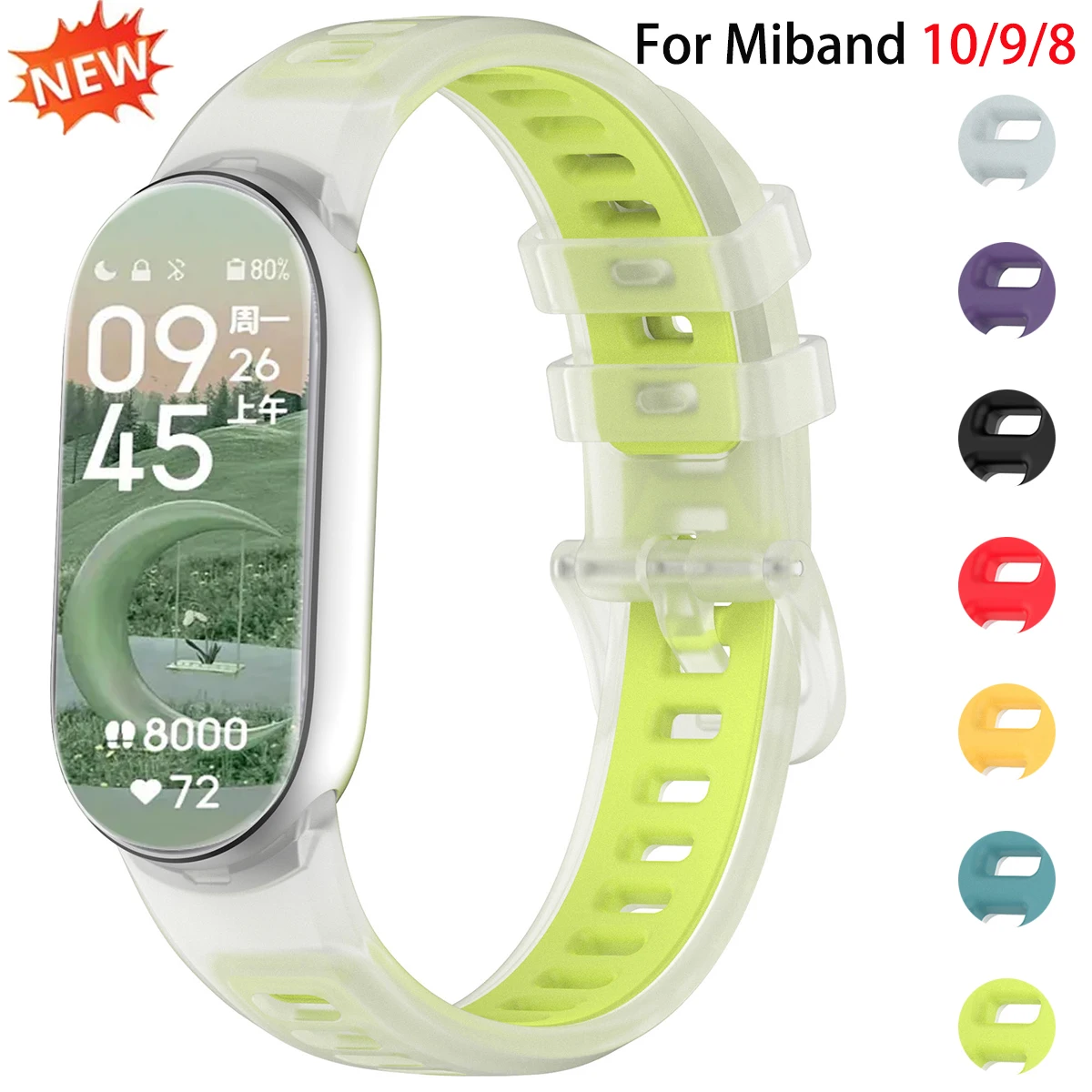 Durchscheinendes Jelly-Armband für Xiaomi Watch 10 9 8, Silikonband für Miband 10 9 8 NFC, Sportarmband, Ersatzgurt, Correa