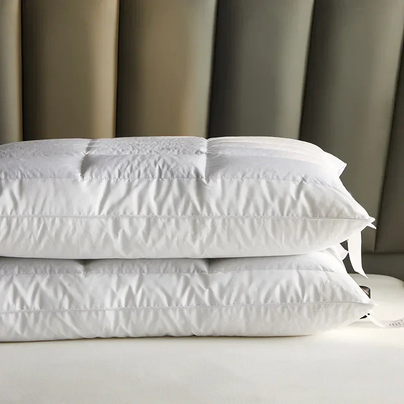 

2 Pcs Cotton Buckwheat Pillows Core Family Student Dormitory Pure Cotton Neck Pillow Beauty A Double-sided Comfortable Pillow