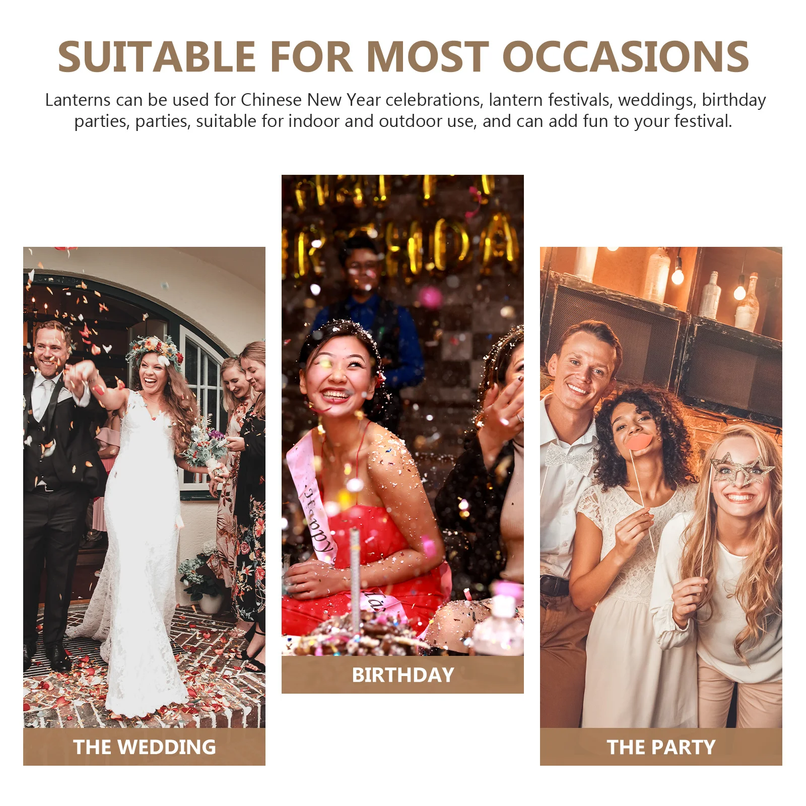 

6Pcs Paper Lanterns DIY Lantern Hanging Decor Lightweight Decorative Lanterns for Home Party Scene Festival Paper Lantern