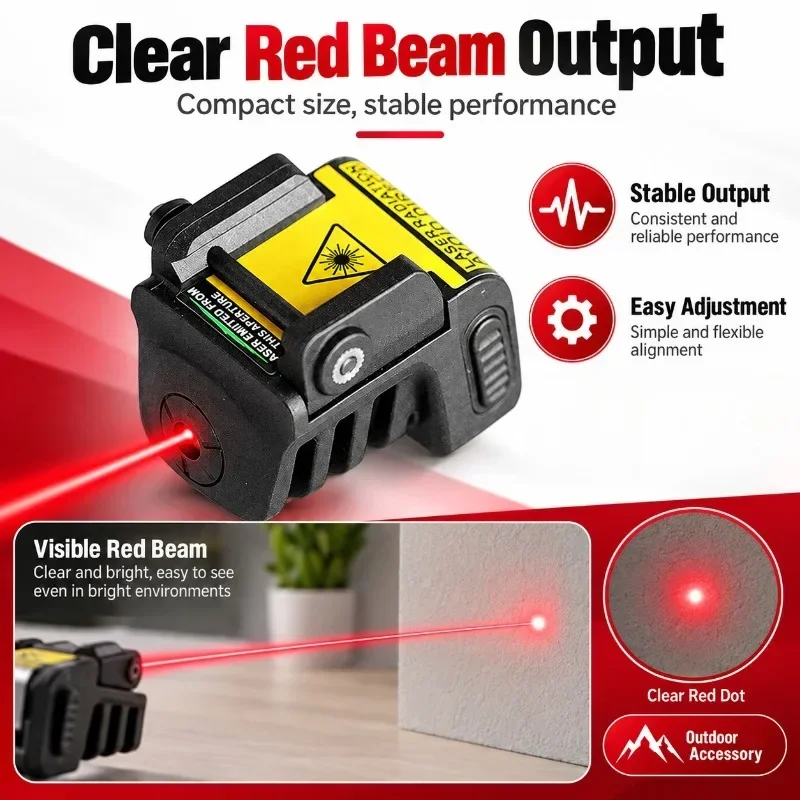 Compact Front-Mounted Adjustable Alignment Indicator / USB-Rechargeable Locator for 20mm Rail Mounts