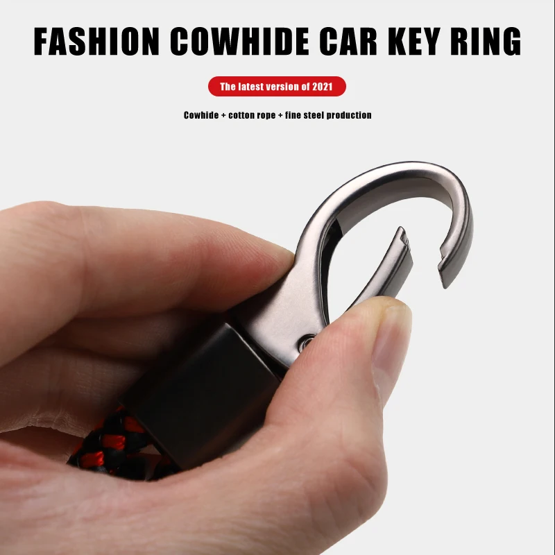 Car Zinc Alloy Keychain Braided Rope Metal Key Ring For Volvo XC90 XC60 V50 S60 V70 V60 V40 S90 olestar AWD XC40 S80 T6 V90 view 3