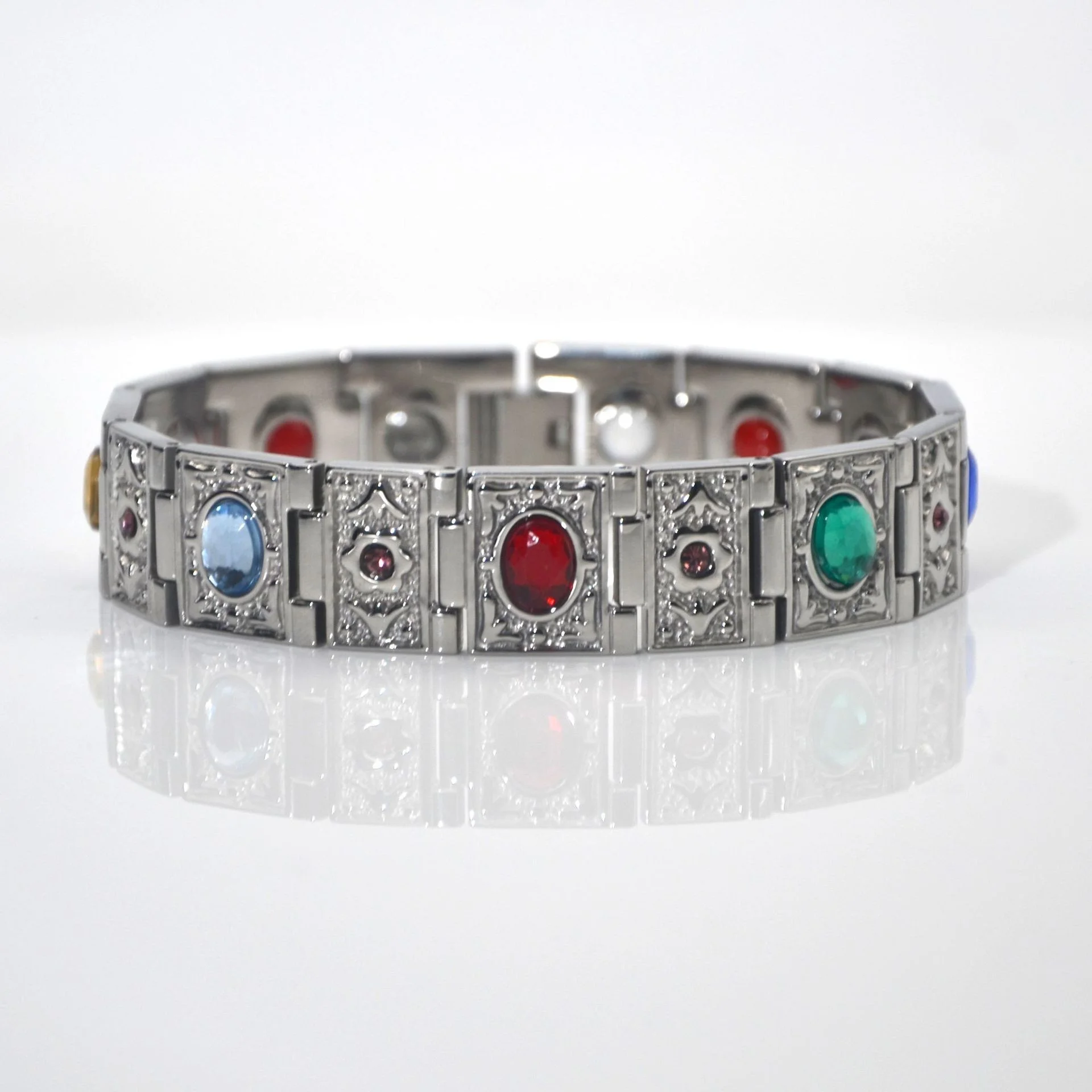 موضة جديدة واسعة سوار ملون قابل للتعديل سوار المغناطيس زوجين سوار #5