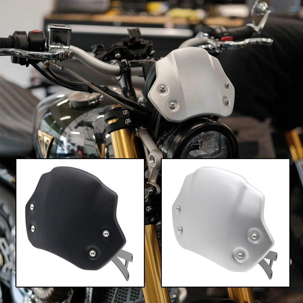 Motorrad Windschutzscheibe Für Scrambler 400X Scrambler 400 X 2024 2025 Aluminium Windabweiser Windschutzscheibe Scrambler 400X