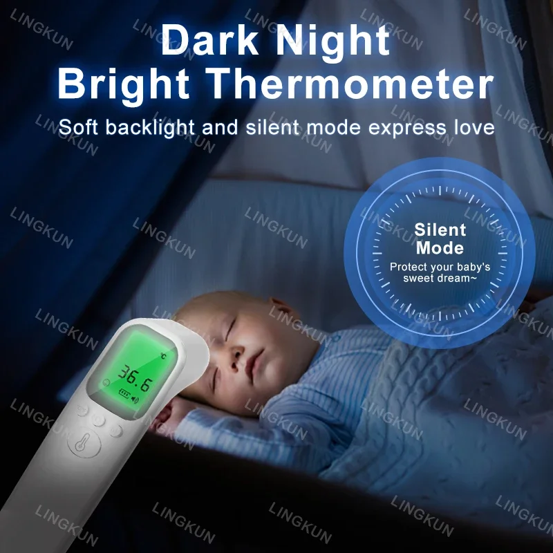 Non-contact Body Temperature Meter Fever for Adult Child Digital Forehead Thermometer Electronic Contactless Clinical Accuracy