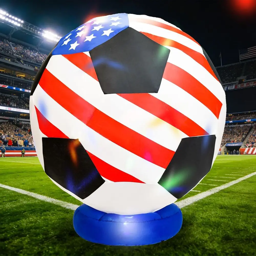 

5FT Iatable Soccer Ball Worldcup Themed Party Decorations, Blow Up Soccer Balls with American Flag Sports Activities Supplies wi