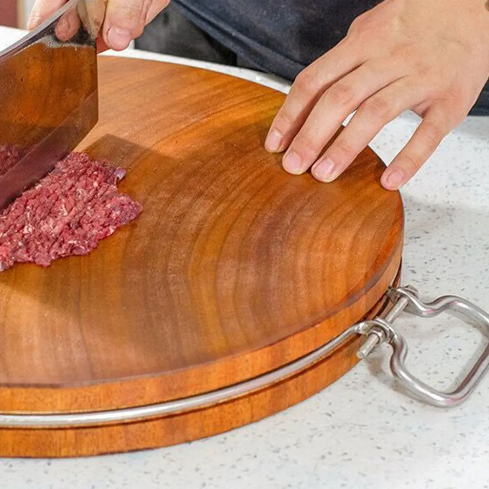 

Stainless Steel Cutting Board Hoop Kitchen Accessory Food Preparation Tool Metal Hoop For Restaurant Home Use Anti Crack