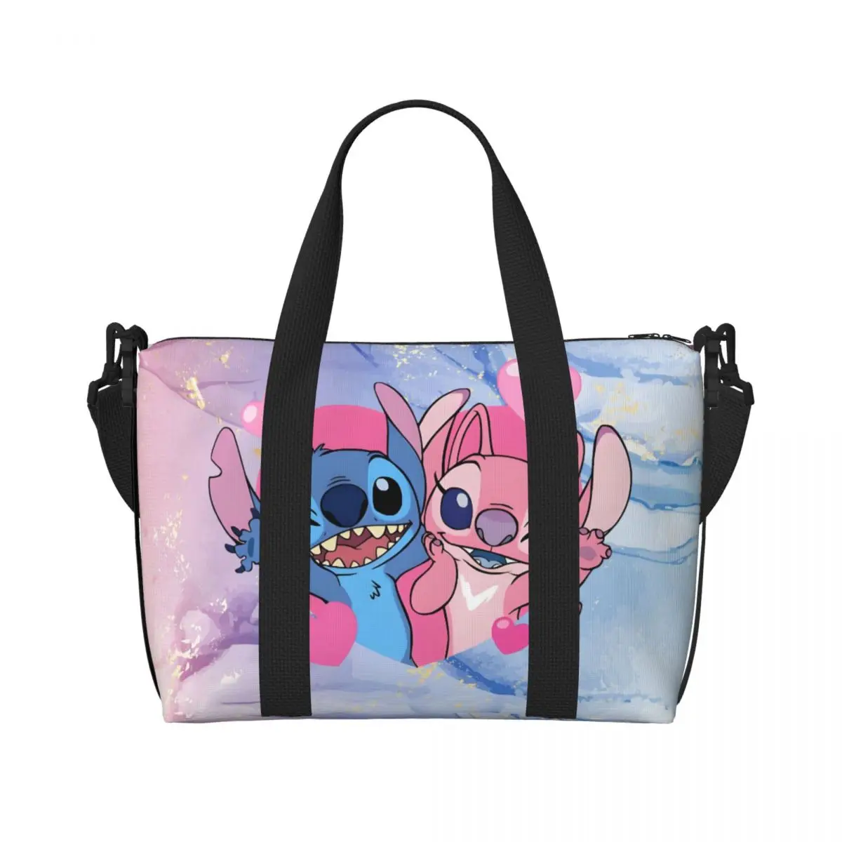 

Custom Stitch Printed Beach Tote Bag for Women Extra Large Gym Carry On Cute Cartoon Travel Shopping Bags