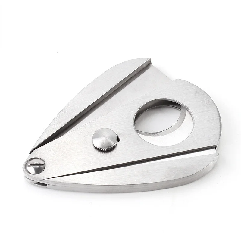 Stainless Steel Cigar Cutter Cigar Scissors Cigar Knife Double Blade Cigar Cutter Water Drop Cigar Puncher Guillotine Shears