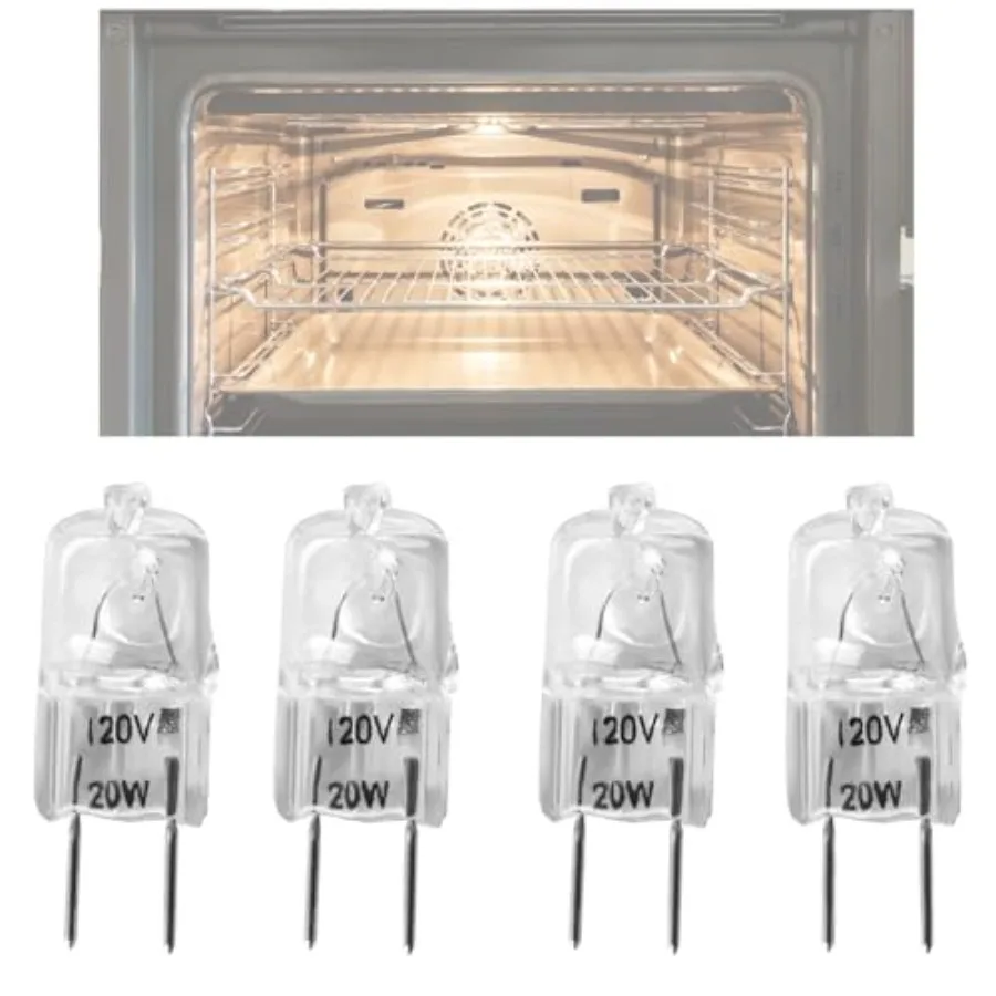 

4 Pack WB36X10213 Bulbs for Halogen GE Microwave Oven G8 120V 20W Bulb Replacement WB25X10019 WB08X10050 WB36X10246