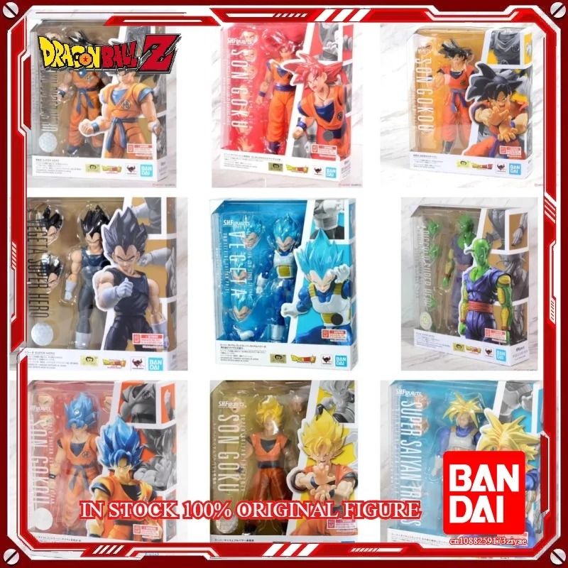 Original Bandai Dragon Ball Z S.H.Figuarts Super Saiyan God Blue Son Gokou SHF Son Goku Blue  Action Figure Model Toys