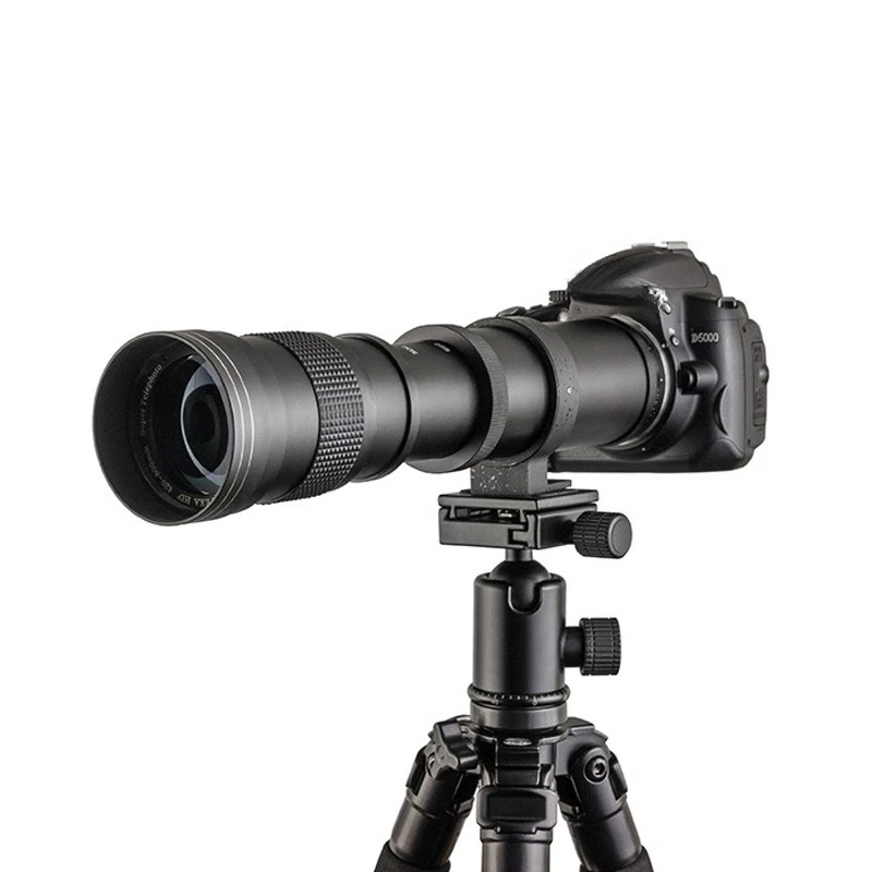 420-800Mm zoom camera lens, optical glass coated photographic lens, adapter ring