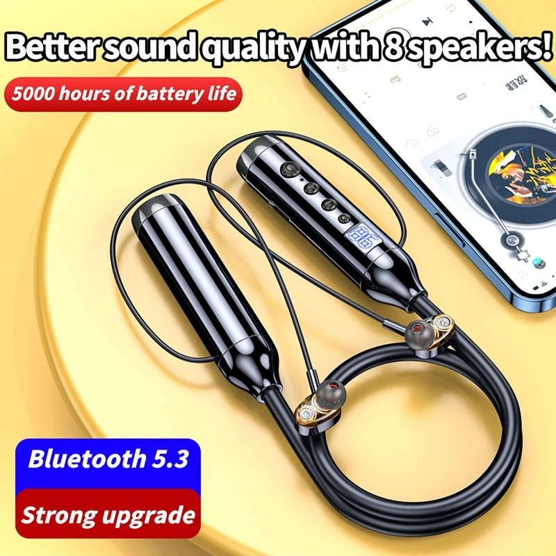 Bluetooth Earphones Wireless Headphones Magnetic Sport Neckband Neck-hanging Earbuds Wireless Blutooth Headset with Mic TF Card