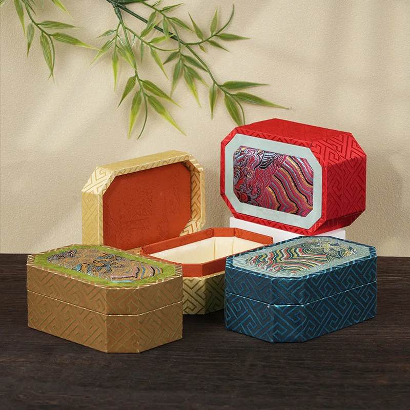 

Художественный антикварный демонстрационный лоток для украшений с крышкой, витрина в дворцовом стиле для коллекций нефрита и драгоценных камней, шкатулка для колец и браслетов