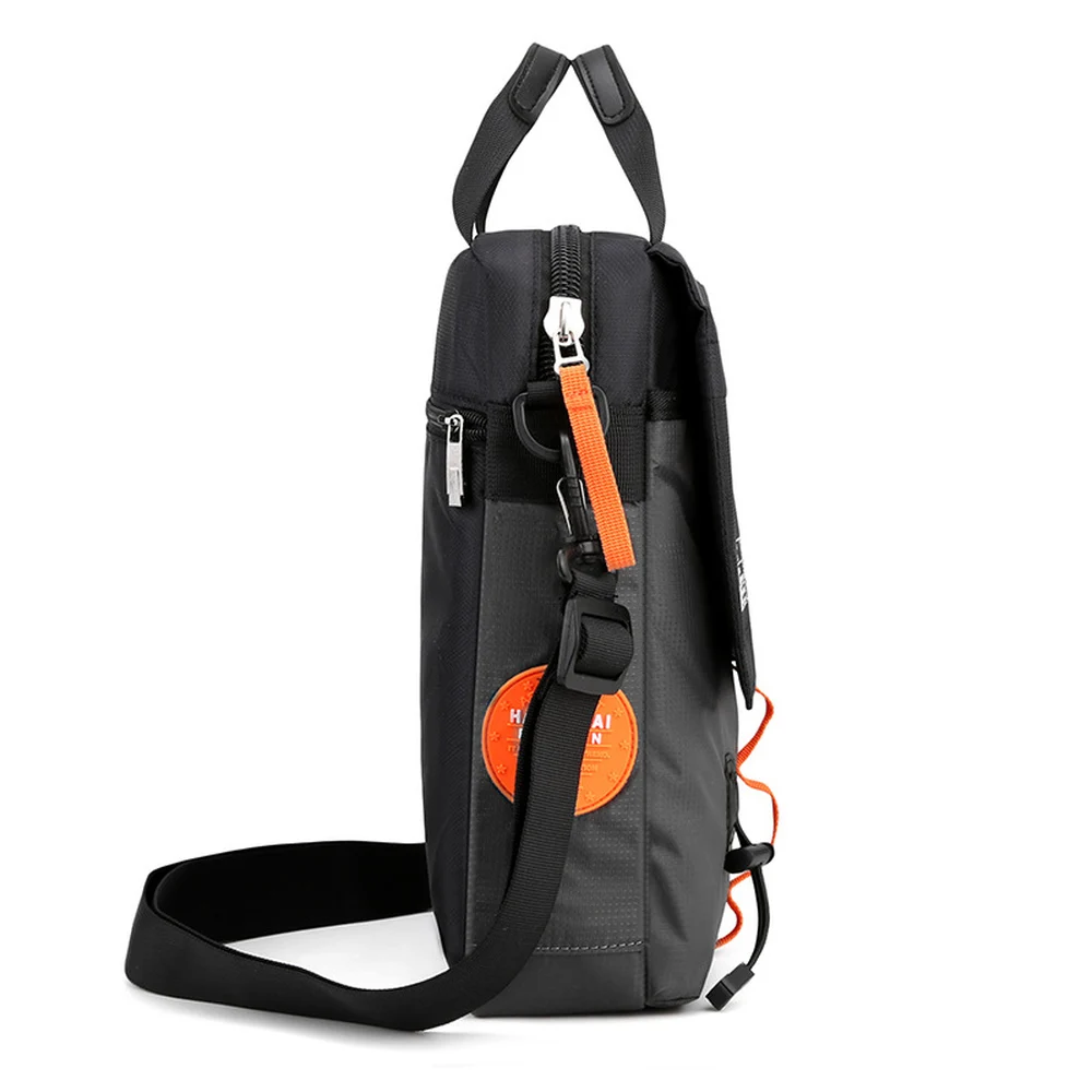CFUN YA Men Crossbody Shoulder Bag with Multiple Zip Pockets Detachable Adjustable Strap and Top Carry Handle for Daily Travel