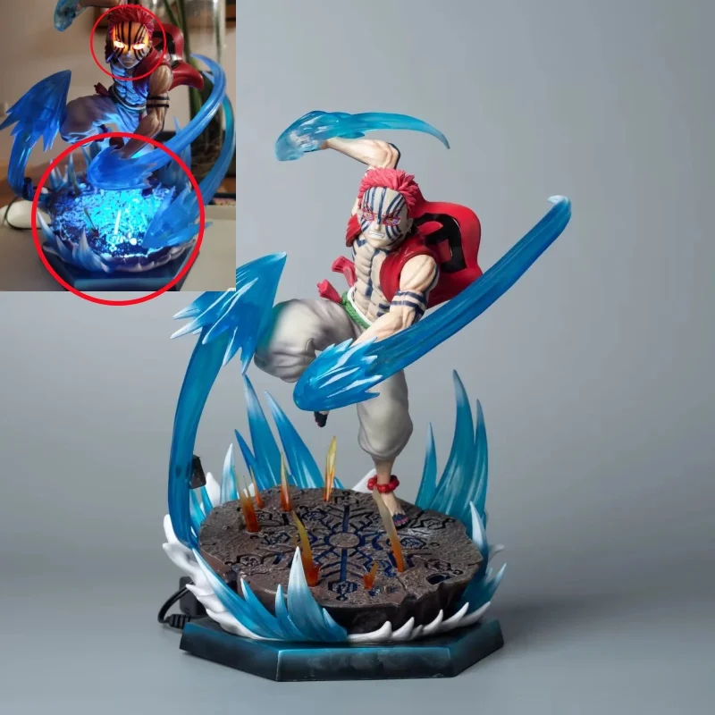 

26cm Demon Slayer Akaza Action Figure - PVC Collectible Ornament Toy Anime Fights Akaza Hakuji Model GK Decoration Twelve Kizuki