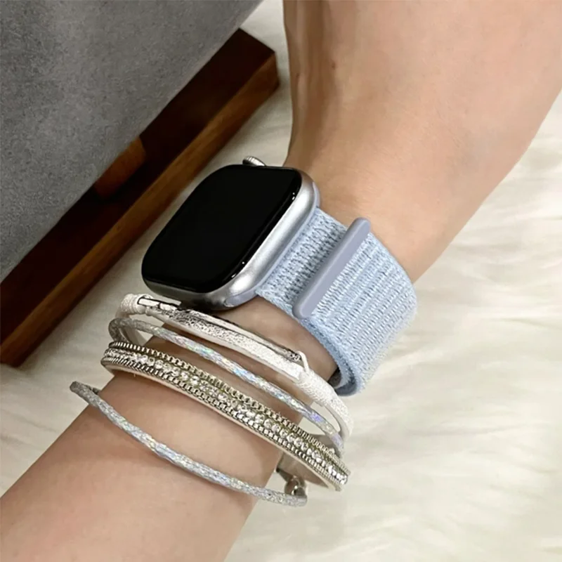 2026 Nylon Loop for Apple Watch Band 49mm 46mm 40mm 44mm 41mm 45mm 42mm Bracelet IWatch 12/11/10/9/8/7/6/5/4/SE/Ultra 4/3 Strap