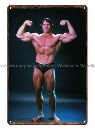 wall decals Professional bodybuilder Arnold Schwarzenegger 1976 metal tin sign tin sign