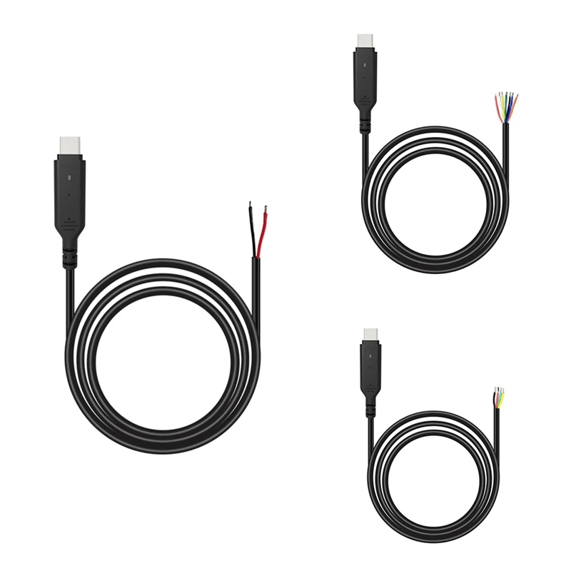 USB Type-C Male Female Plug Power Supply Charger Connector Cable Repair Cable Welding Type Wire