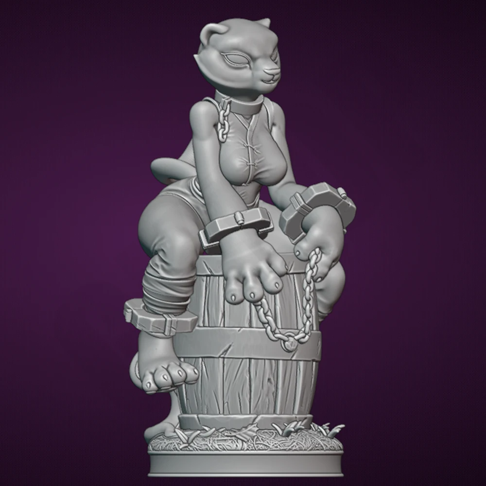 

FUTA Sexy Tiger NSFW1/24 Scale Resin Figure Model Kit Diorama Unassembled Unpainted Doll 3D Printing DIY Statue Crafts Toy