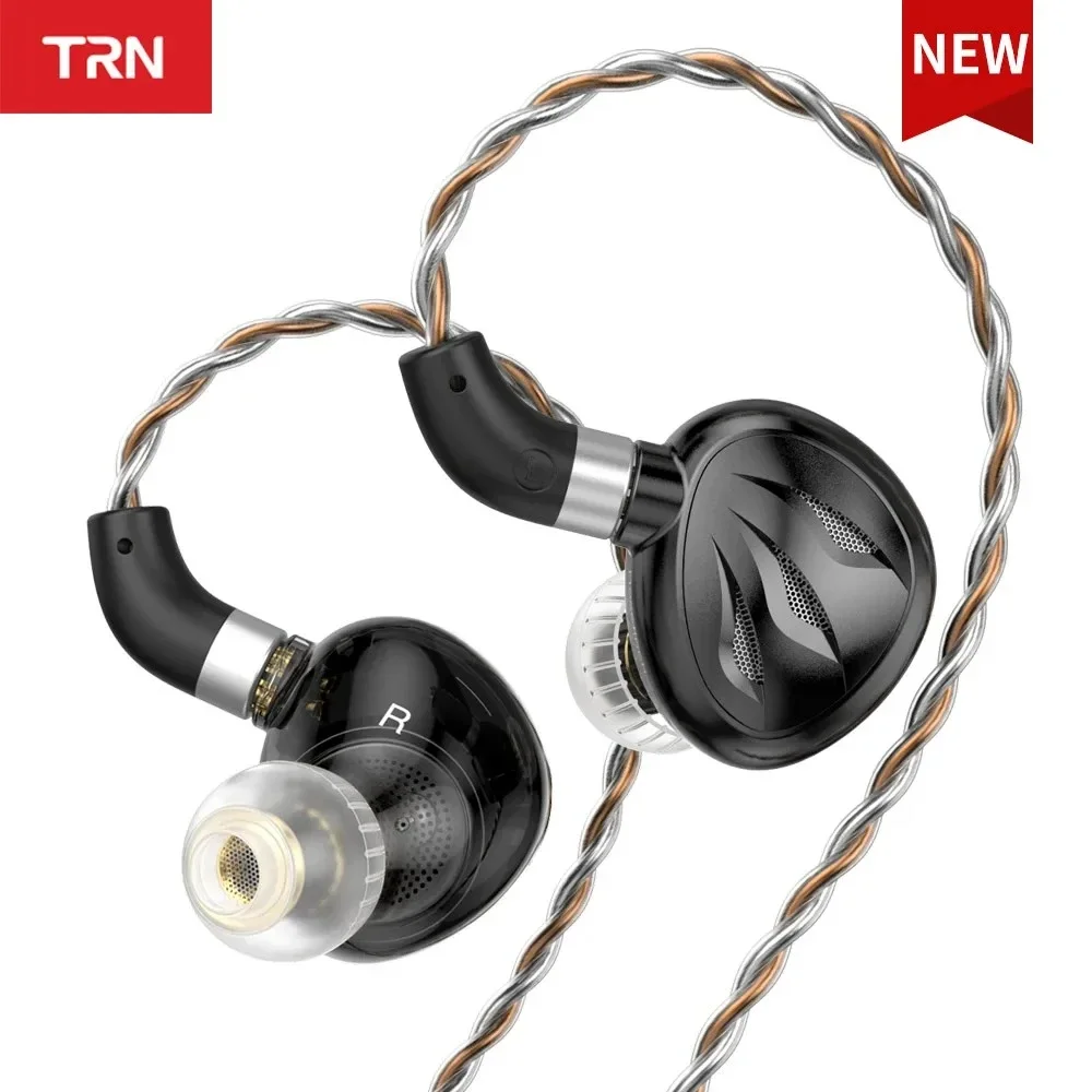 TRN Rosefinch 12 مللي متر سائق مستو مسطح HIFI داخل الأذن سماعة معدنية الضوضاء باس IEMs مع 3.5 مللي متر التوصيل 2Pin-S كابل قابل للفصل