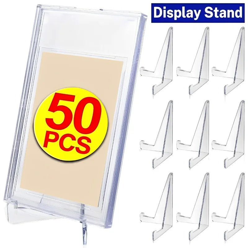 Transparent Acrylic Coin Display Stand Holders Small Easel Rack Card Commemorative Challenge Coin Capsule Holder Support