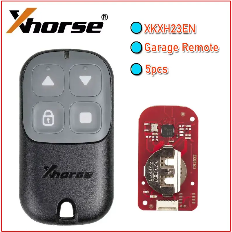 5pcs Xhorse XKXH23EN Wire Car Remote Key Garage Door 4 Buttons for VVDI Key Tool Max/VVDI2 English Version