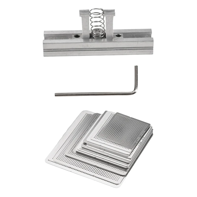 A33R-Universal Direct Heating Bga Stencils Templates + Fixture Tin Solder Ball Soldering Tools For Laptop Chip