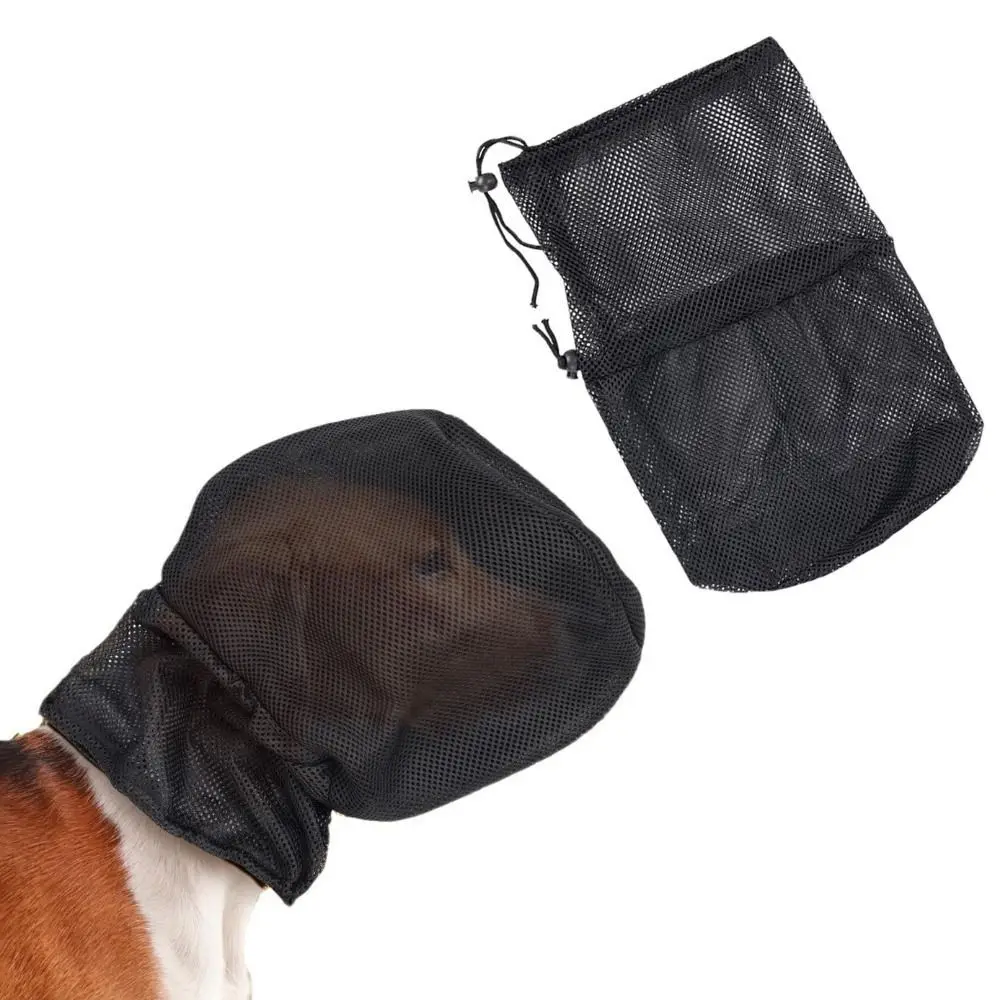 Mesh Dog Protective Mask Adjustable Mosquito Bites Pet Protective Veil Breathable Pet Facial Protection Mask