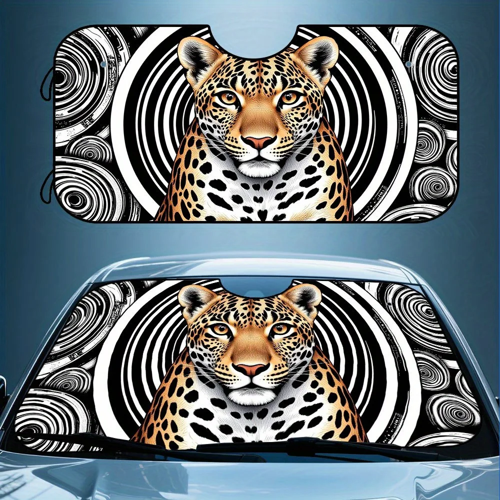 Interior Design Monochrome - 1pc, Leopard Abstract Monochrome Print Foldable