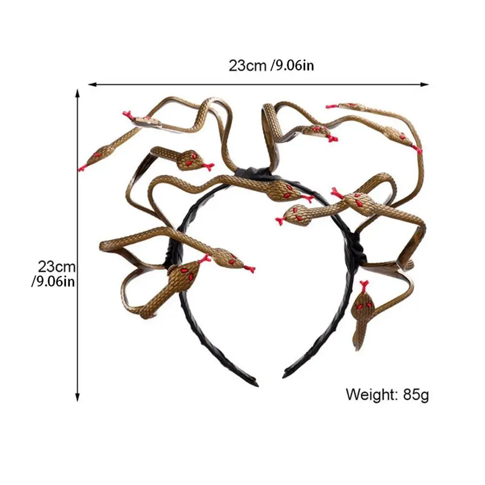 PVC 뱀 할로윈 머리띠 헤어 밴드 무대 공연 소품 가장 무도회 파티 헤드 피스 머리 장식 블랙