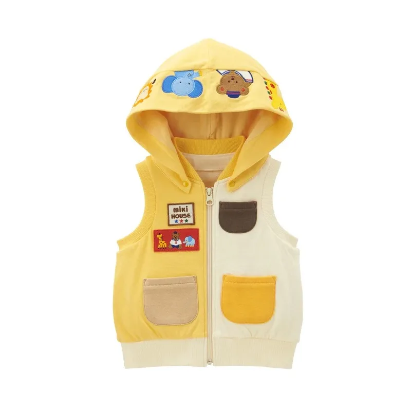 Baby Vests Cartoon Bear Hooded Vest Girls Jackets Cardigan Outerwear Baby Girl Clothes  Toddler Boy Waistcoats Boys Waistcoat