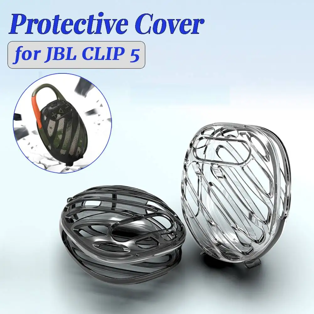 

Transparent TPU Soft Cover Case for JBL CLIP 5 Bluetooth Speaker Anti Scratch and Drop Proof Protection
