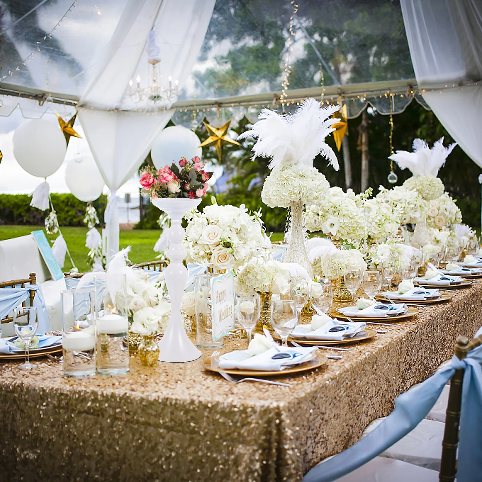 

Vases Wedding Candlestick Table Centerpieces for Decorate Metal Flower Stand Bride