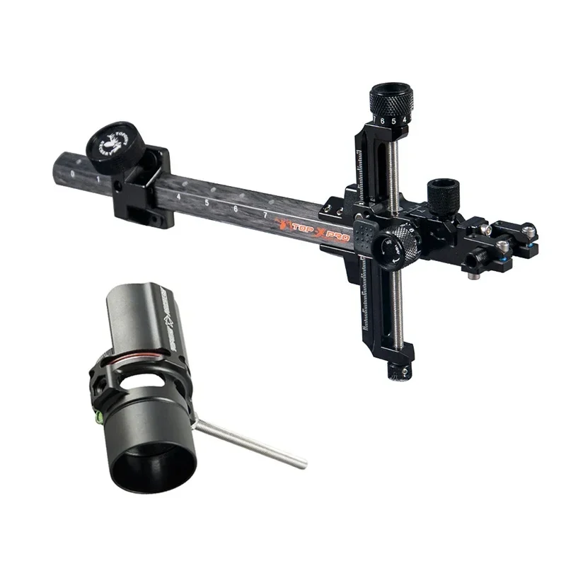 Boogschieten Carbon Zicht Verstelbare Compound Boog Zicht met 2/4/6/8X Lens 0.019 "optische Vezel L/R Hand Boog Jacht Schieten Doel - afbeelding 1