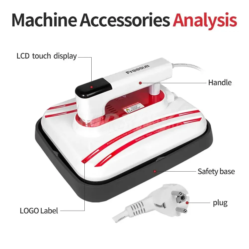 Multifunctional Portable Mini Heat Press Machine T-Shirt Printing DIY Easy Heating Transfer Press Iron Machines For Clothes Bags