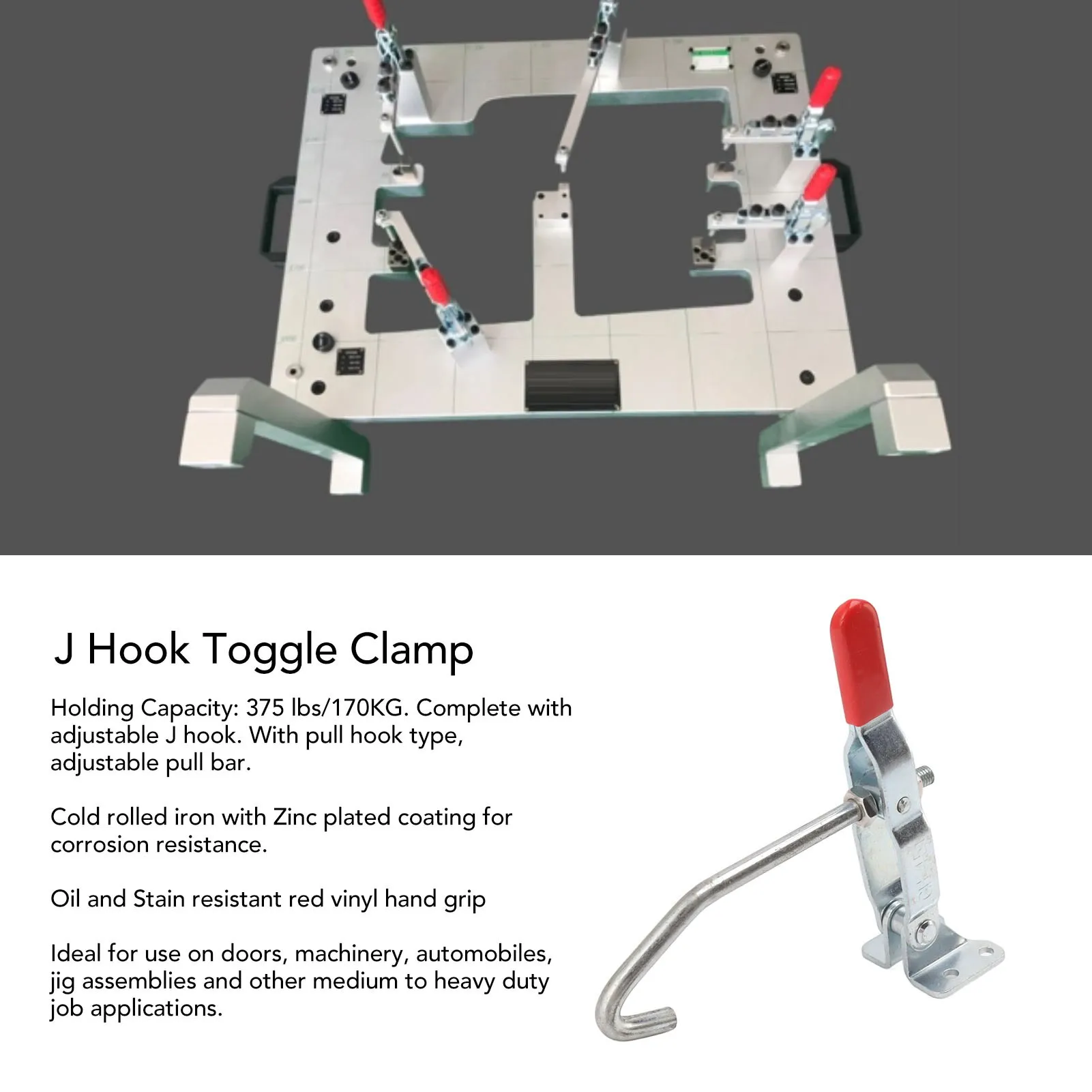 Toggle Clamp J Hook Type J Hook Type Toggle Clamp Quick Holding Draw Action Pull Hook Type Mechanical Hook Toggle Clamp