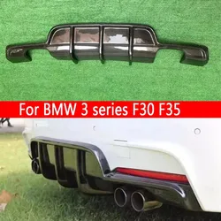 For BMW 3 series F30 F35 GEEX Carbon Fiber Back lip Car Rear Bumper Diffuser Rear Splitters Spoiler Back lip Upgrade body kit