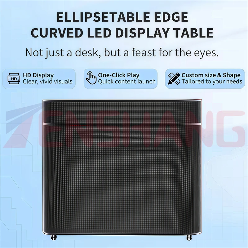 حجم مخصص حديثا مرنة الجدول شاشة LED داخلي P2.5mm لينة منحني DJ كشك شاشة LED لشريط ملهى ليلي #3