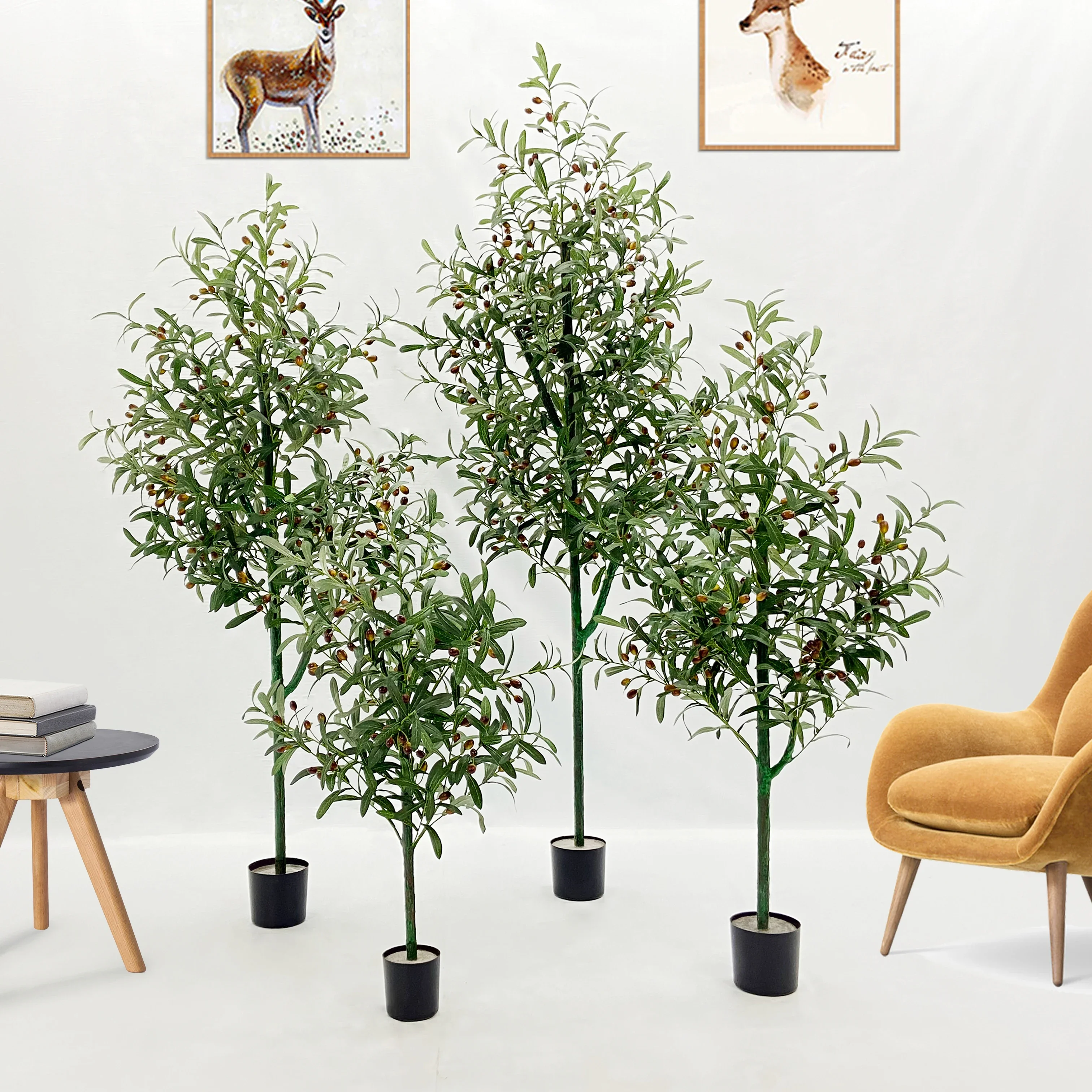 

Artificial Olive Branches, Fake Plants, Potted Branches, Office, Living Room, Floor-standing Bonsai, Home Decoration