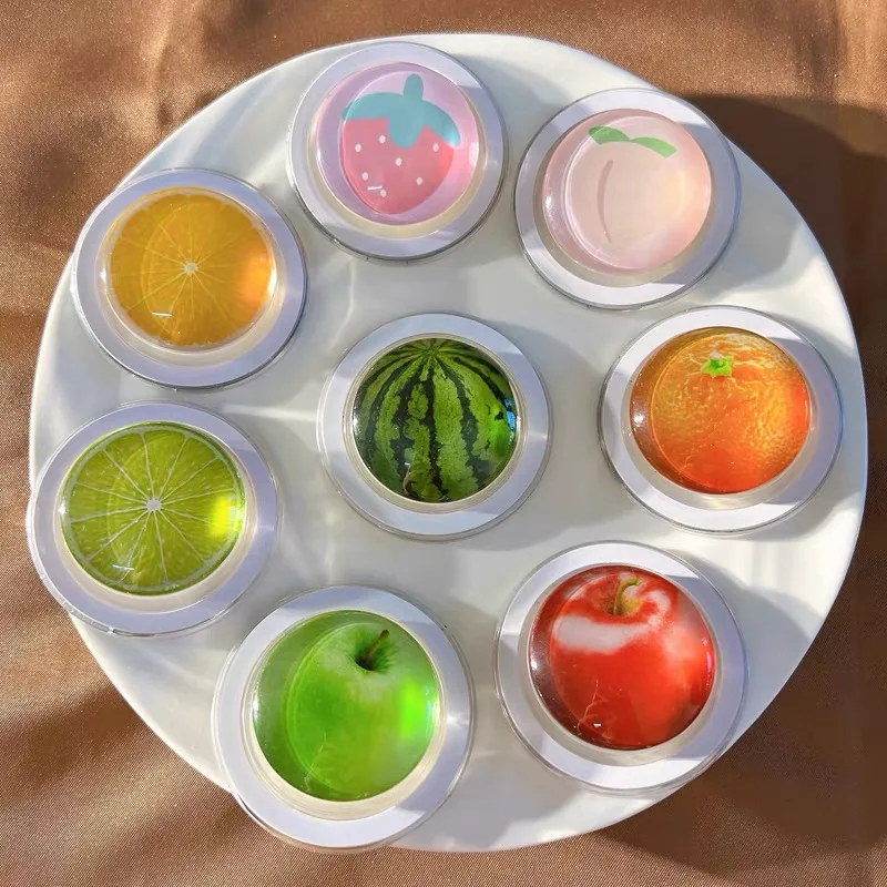 

For Magsafe Magnetic 3D Crystal Glass Phone Holder Cute Griptok Lemon Strawberry Watermelon Peach Orange Phone Grip Talk Stand