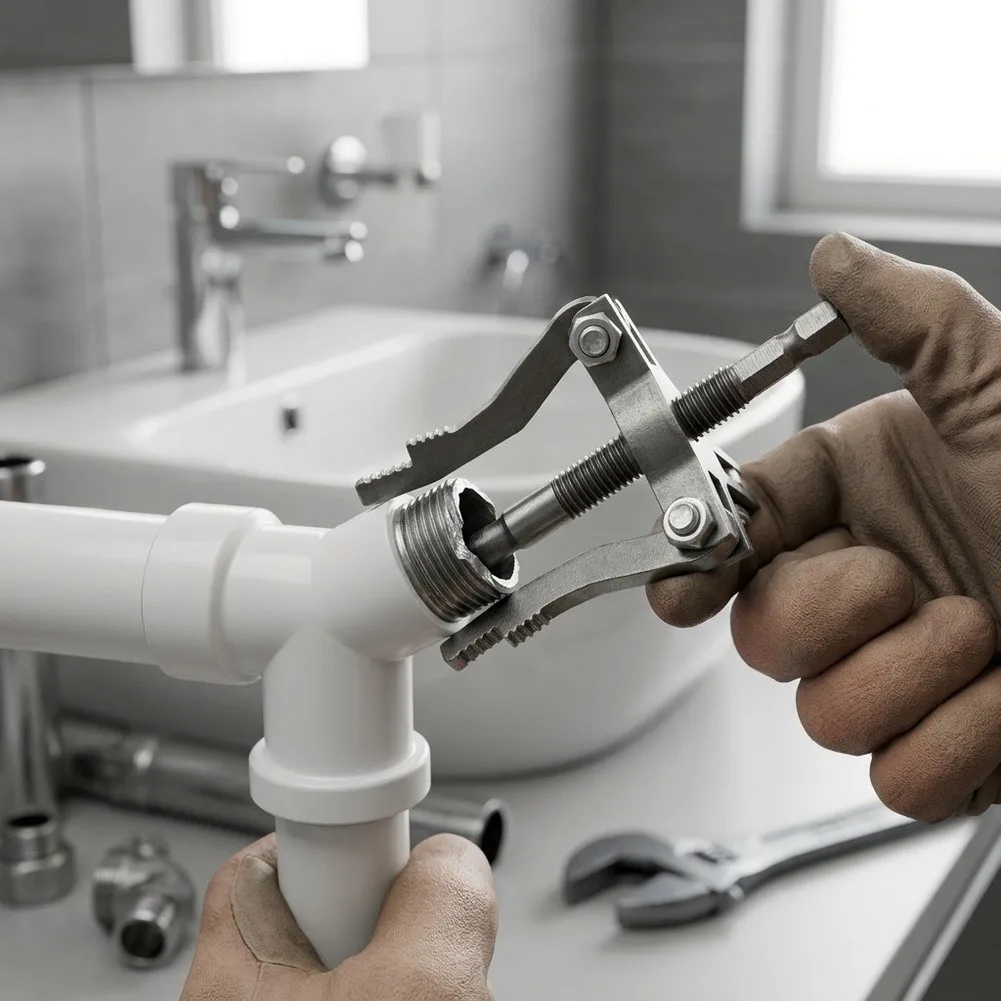 Adaptable Screw Extractor Tool Broken Screw Extractor Faucet Repair Kit Silver Screw Pipe Remover Precision Gripping