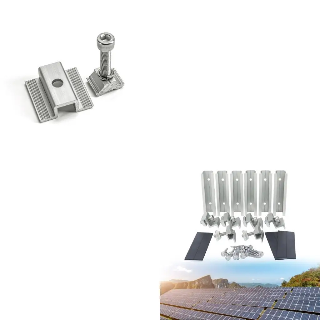 

Solar Panel Clamp Set Easy Installation for Asphalts Tile Gravels Roofs