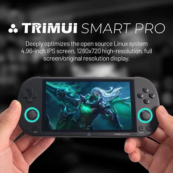 Retro Handheld Game Console 4.96 Inch Screen Linux Pocket Game Console 5000mAh RGB Double Joystick for Kids and Adult